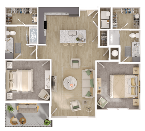 a floor plan of a living room with a bedroom and a dining room